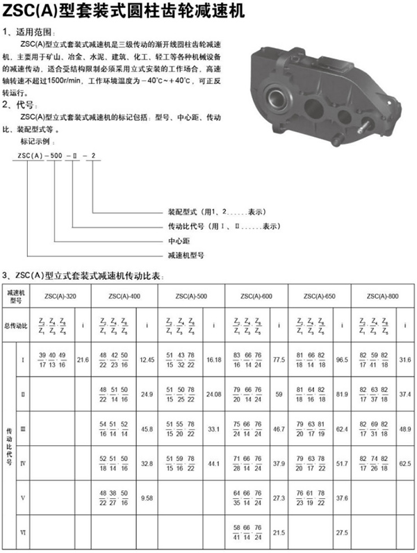 ZSC(A)型套裝式圓柱齒輪減速機(jī)52